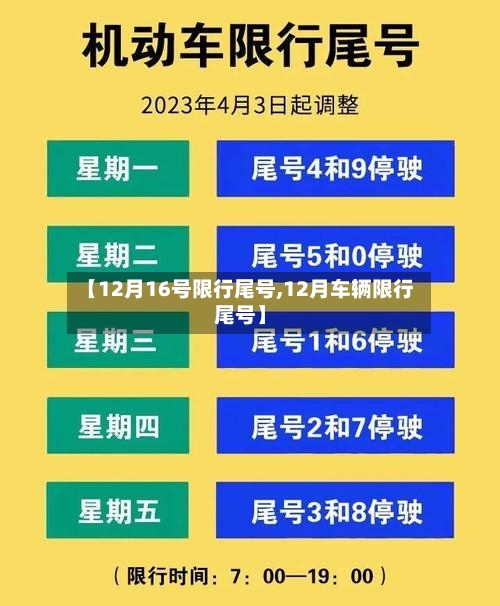 【12月16号限行尾号,12月车辆限行尾号】-第2张图片