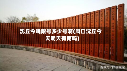沈丘今晚限号多少号啊(周口沈丘今天明天有雨吗)-第3张图片