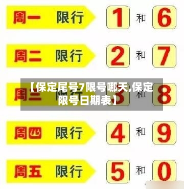 【保定尾号7限号哪天,保定限号日期表】