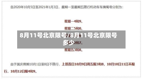 8月11号北京限号/8月11号北京限号多少