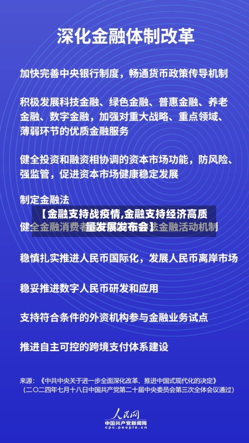 【金融支持战疫情,金融支持经济高质量发展发布会】