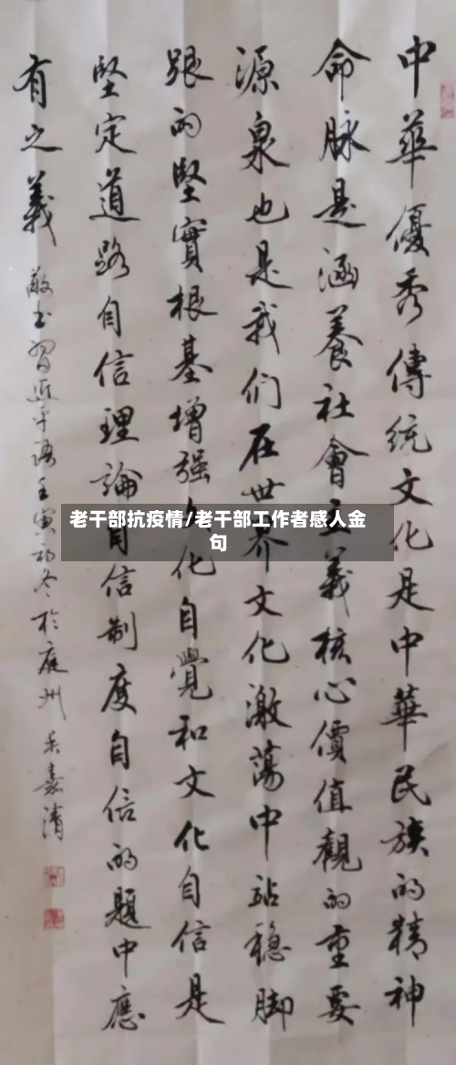 老干部抗疫情/老干部工作者感人金句