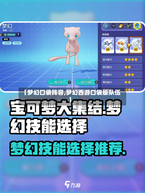 【梦幻口袋阵容,梦幻西游口袋版队伍】