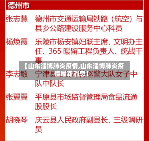 【山东淄博肺炎疫情,山东淄博肺炎疫情最新消息】