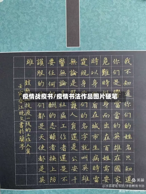 疫情战疫书/疫情书法作品图片硬笔