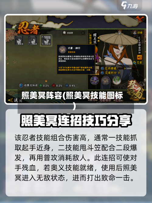 照美冥阵容(照美冥技能图标)