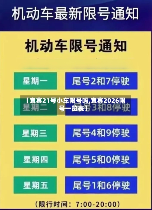 【宜宾21号小车限号吗,宜宾2026限号一览表】