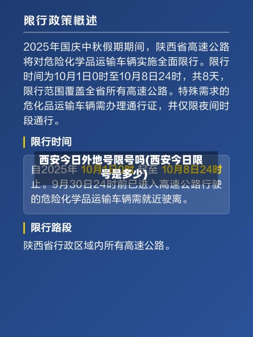 西安今日外地号限号吗(西安今日限号是多少)-第2张图片