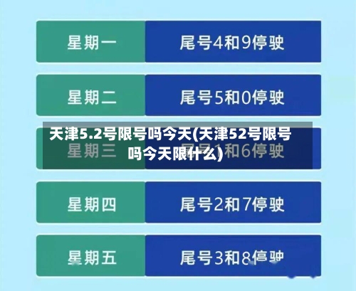 天津5.2号限号吗今天(天津52号限号吗今天限什么)-第2张图片