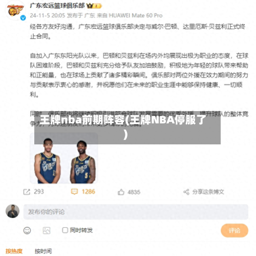 王牌nba前期阵容(王牌NBA停服了)