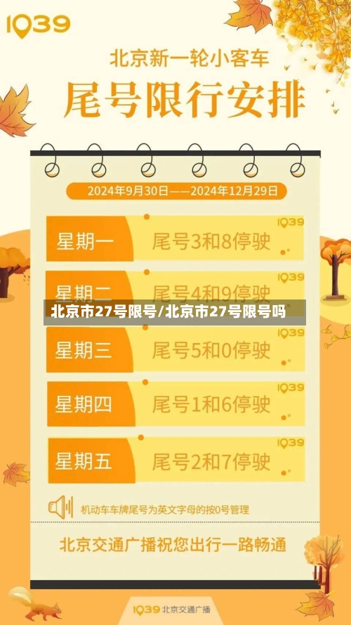 北京市27号限号/北京市27号限号吗-第3张图片