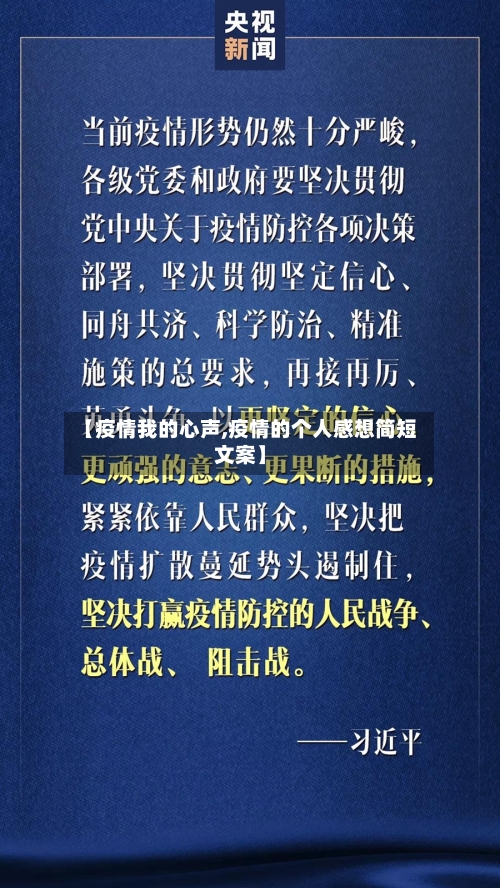 【疫情我的心声,疫情的个人感想简短文案】