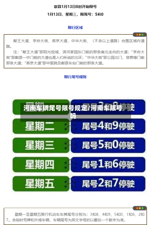 河南车辆尾号限号规定/河南车限号吗-第3张图片