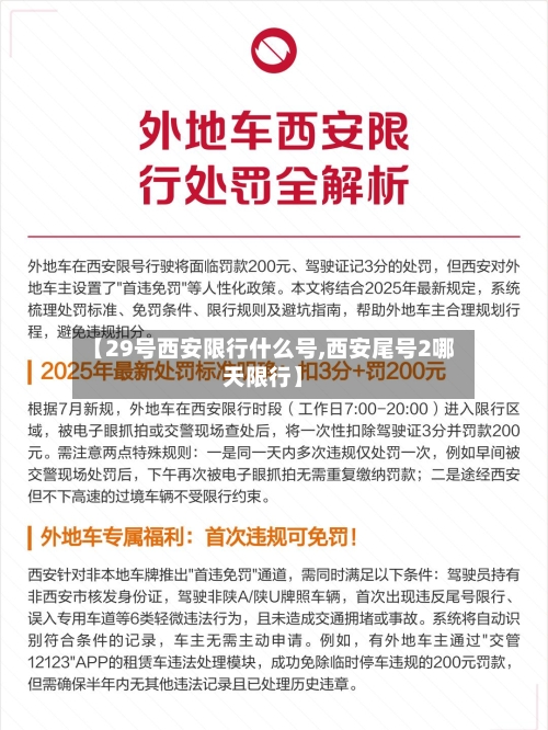 【29号西安限行什么号,西安尾号2哪天限行】