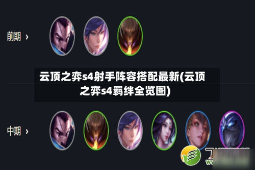 云顶之弈s4射手阵容搭配最新(云顶之弈s4羁绊全览图)