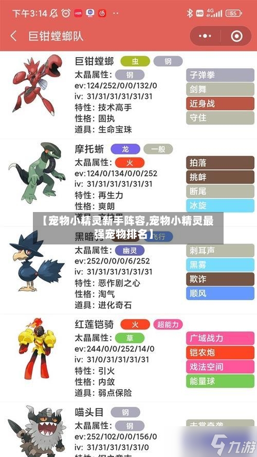 【宠物小精灵新手阵容,宠物小精灵最强宠物排名】-第3张图片
