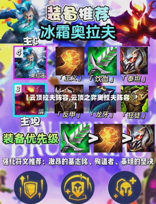 【云顶拉夫阵容,云顶之弈奥拉夫阵容】
