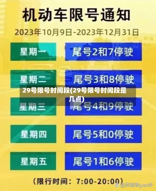 29号限号时间段(29号限号时间段是几点)