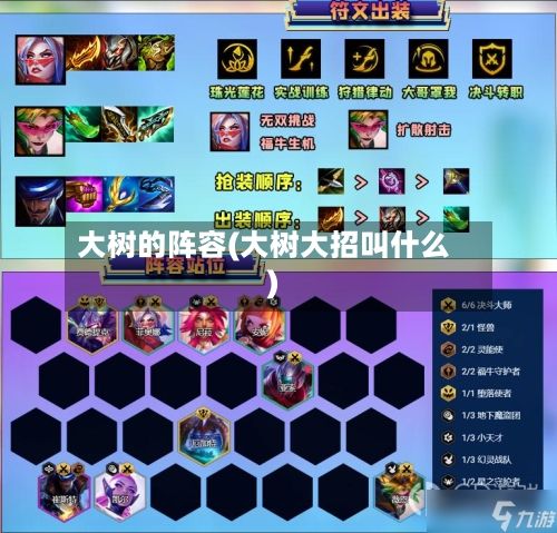 大树的阵容(大树大招叫什么)