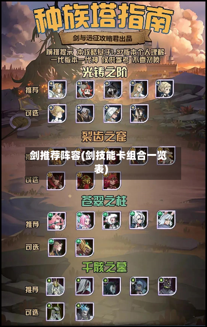 剑推荐阵容(剑技能卡组合一览表)-第3张图片