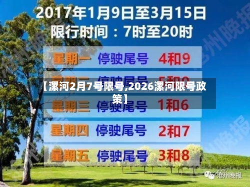 【漯河2月7号限号,2026漯河限号政策】