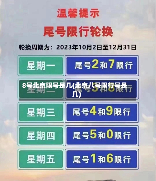 8号北京限号是几(北京八号限行号是几)
