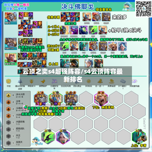 云顶之奕s4超强阵容/s4云顶阵容最新排名