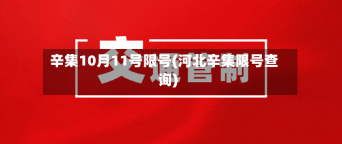 辛集10月11号限号(河北辛集限号查询)