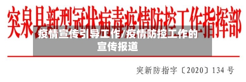 疫情宣传引导工作/疫情防控工作的宣传报道