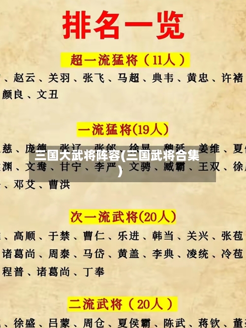三国大武将阵容(三国武将合集)-第3张图片