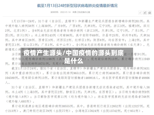 疫情产生源头/中国疫情的源头到底是什么-第2张图片