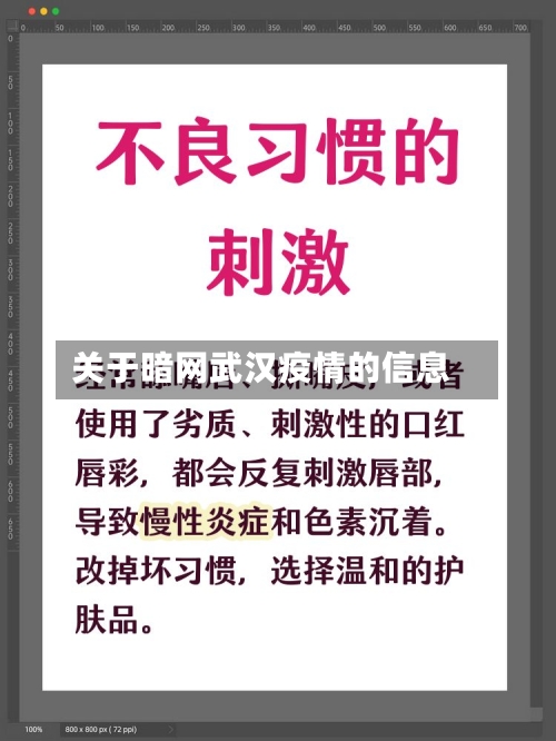 关于暗网武汉疫情的信息