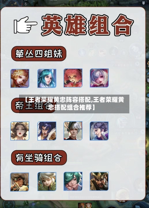 【王者荣耀黄忠阵容搭配,王者荣耀黄忠搭配组合推荐】-第2张图片