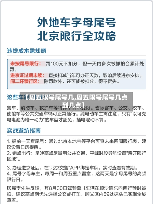 【周五限号尾号几,周五限号尾号几点到几点】-第3张图片