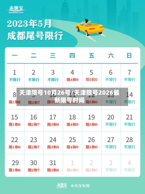 天津限号10月26号/天津限号2026最新限号时间