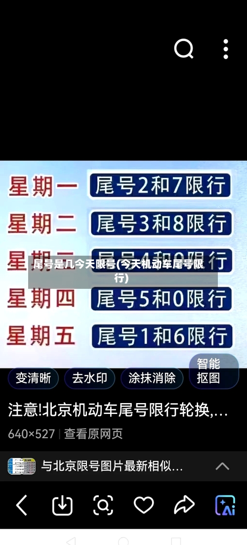 尾号是几今天限号(今天机动车尾号限行)-第2张图片
