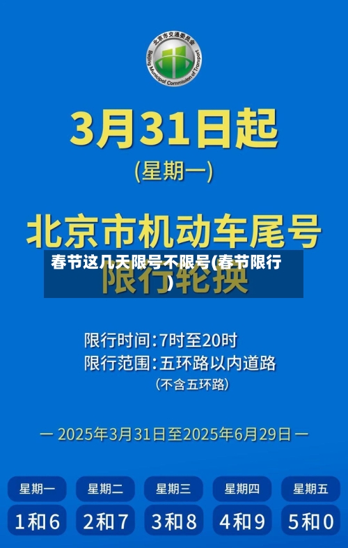 春节这几天限号不限号(春节限行)-第2张图片