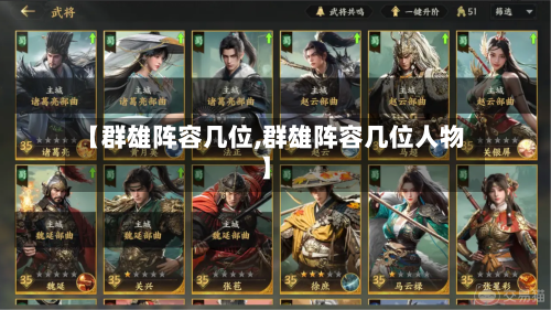 【群雄阵容几位,群雄阵容几位人物】-第3张图片