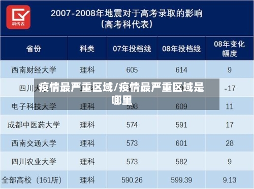 疫情最严重区域/疫情最严重区域是哪里