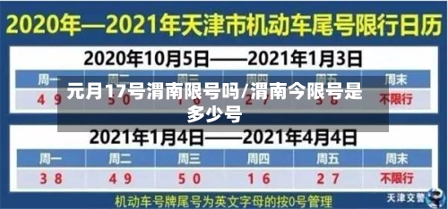 元月17号渭南限号吗/渭南今限号是多少号-第2张图片
