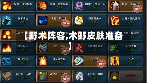 【野术阵容,术野皮肤准备】