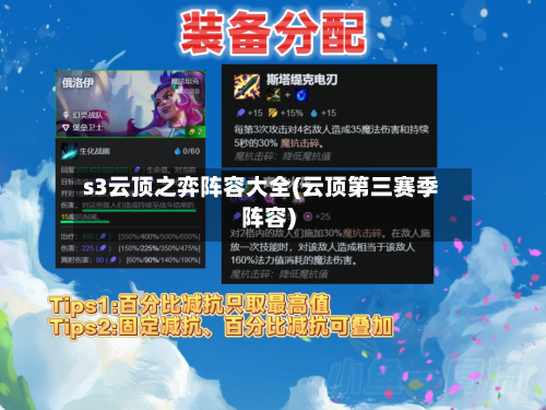 s3云顶之弈阵容大全(云顶第三赛季阵容)-第3张图片