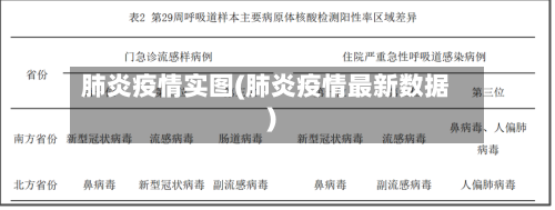 肺炎疫情实图(肺炎疫情最新数据)