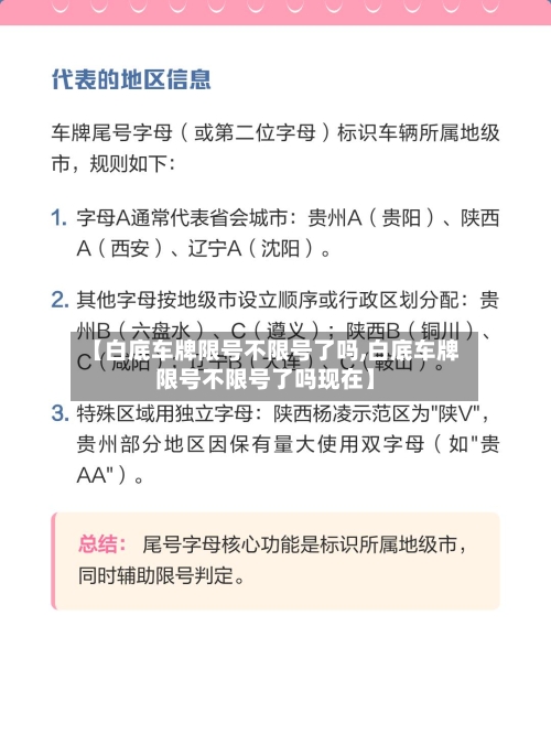 【白底车牌限号不限号了吗,白底车牌限号不限号了吗现在】-第2张图片