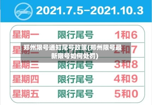 郑州限号通知尾号政策(郑州限号最新限号如何处罚)-第2张图片