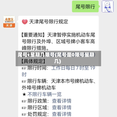 尾号c星期几限号(尾号是0限号星期几)