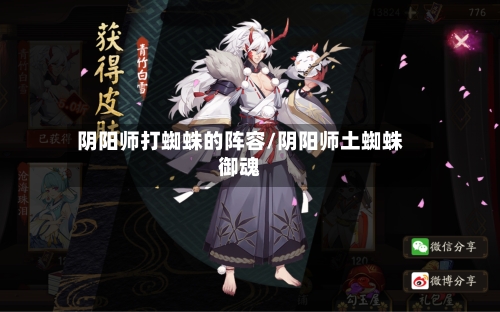 阴阳师打蜘蛛的阵容/阴阳师土蜘蛛御魂