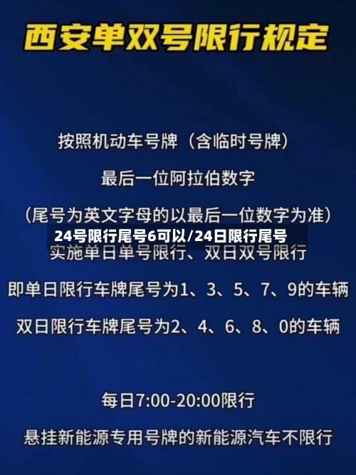 24号限行尾号6可以/24日限行尾号