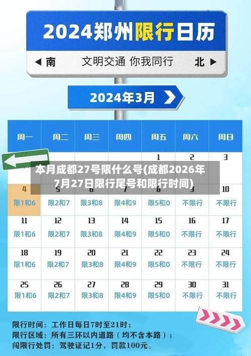 本月成都27号限什么号(成都2026年7月27日限行尾号和限行时间)