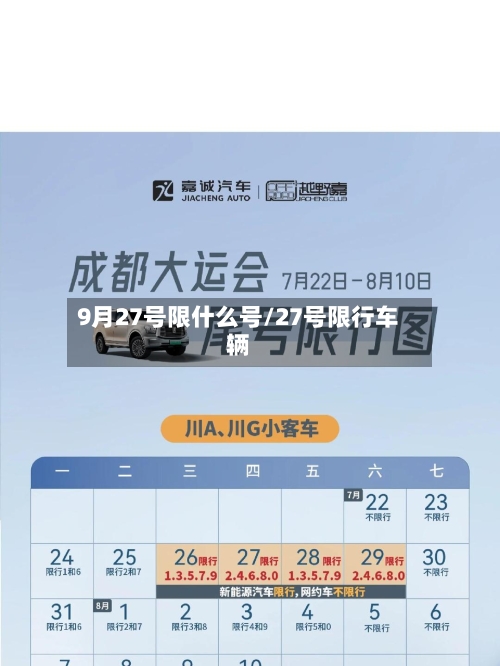 9月27号限什么号/27号限行车辆-第3张图片